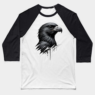 Stunning Black Falcon Profile Design Baseball T-Shirt